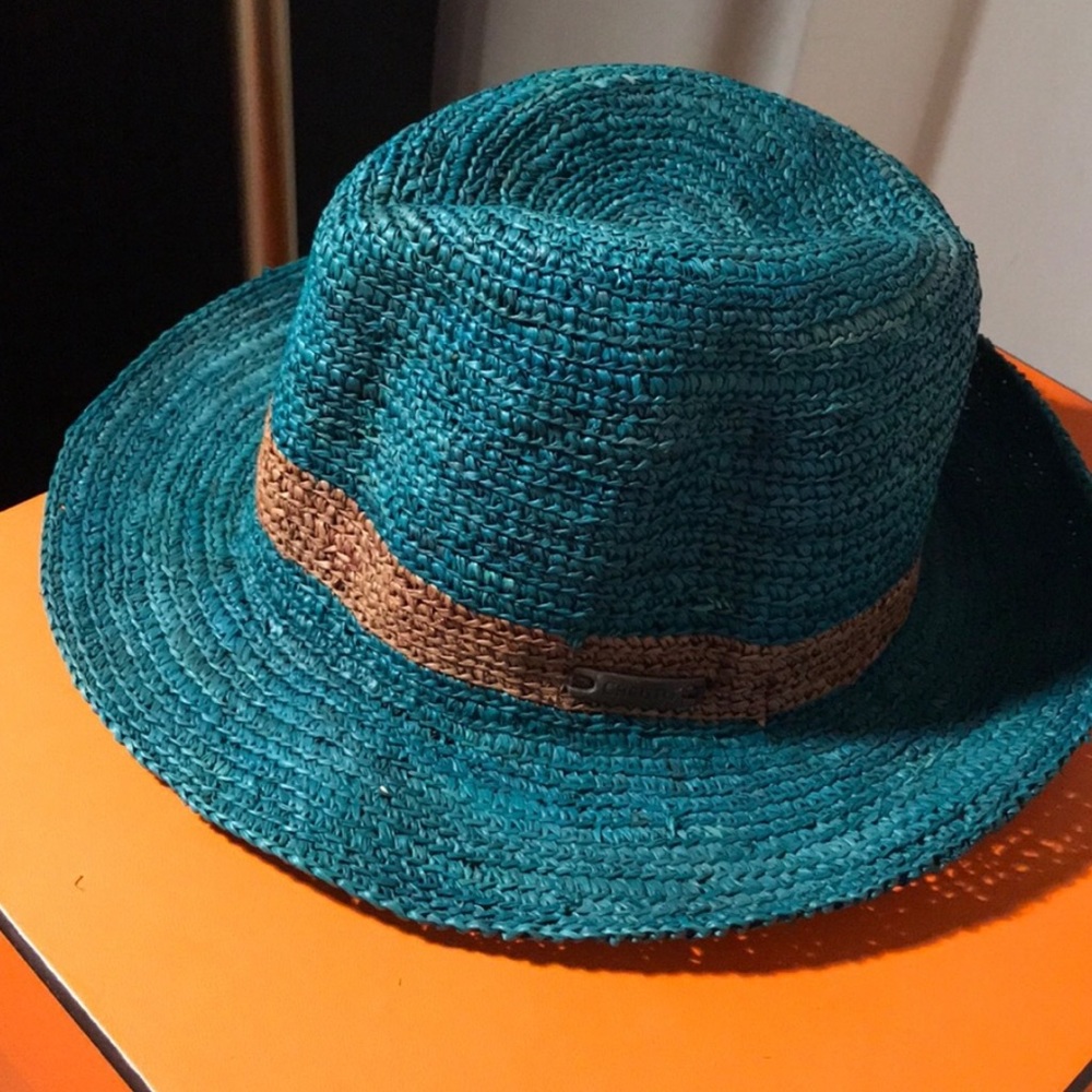 Christy’s Crown Series Turquoise Straw Hat